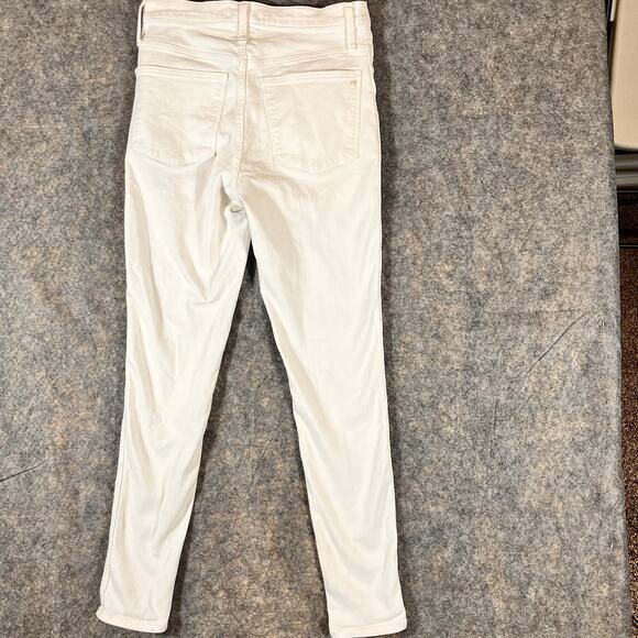 Madewell Women’s 10" High Rise Skinny Jeans 30T White Stretch Denim - Picture 12 of 12